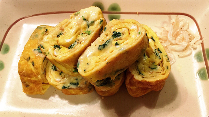 サカママレシピ ―桜エビとチーズのカルシウム厚焼き玉子―