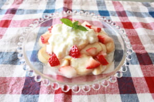 サカママレシピ ―お麩のフレンチトースト 水切りヨーグルト添え―