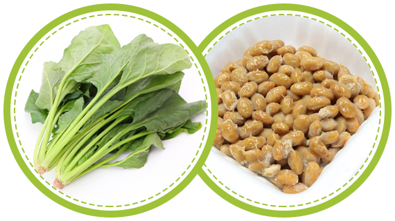 ほうれん草・納豆