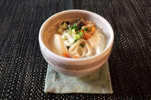 サカママレシピ ―身体にやさしい★豆腐とキノコの豆乳にゅう麺―