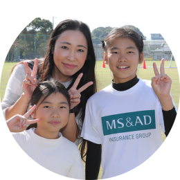 小金丸亜紀さん・凛ちゃん（小6）・樹ちゃん（小3）