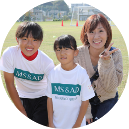 中村麻美さん・莉緒ちゃん（小2）・柿本ななみちゃん（小6）