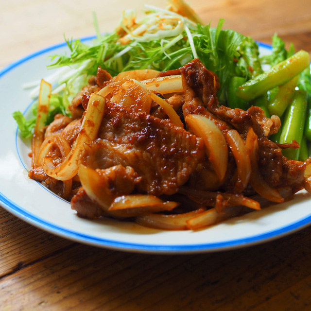 梅肉巻き生姜焼き味