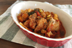 【サカママレシピ】抗酸化リコピンパワー！鶏肉とビーンズのラタトゥイユ風ペンネ