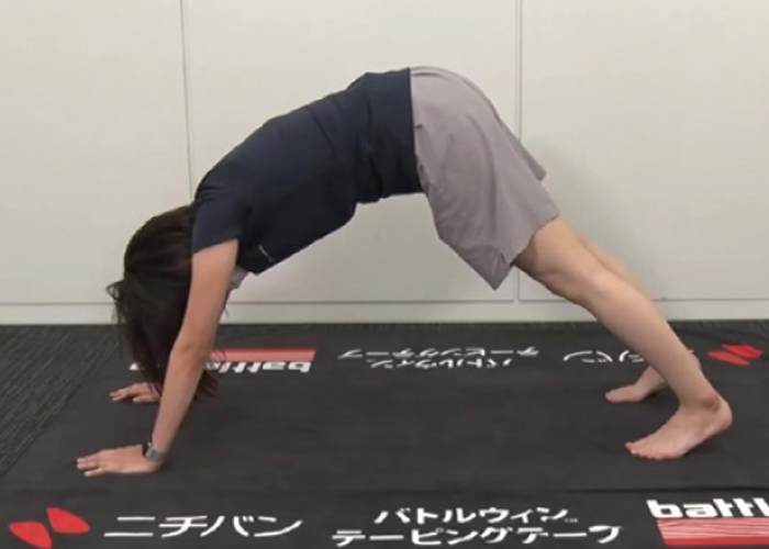 　予防法「ふくらはぎのストレッチ」