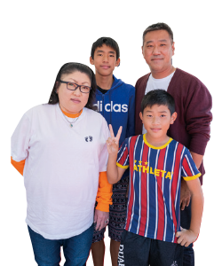 田中裕一さん・蹴斗くん（小5）