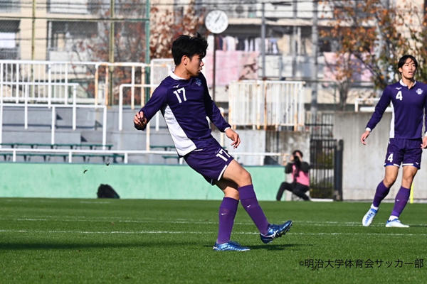 明治大学体育会サッカー部 常盤亨太選手