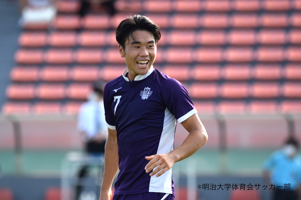 明治大学体育会サッカー部 常盤亨太選手