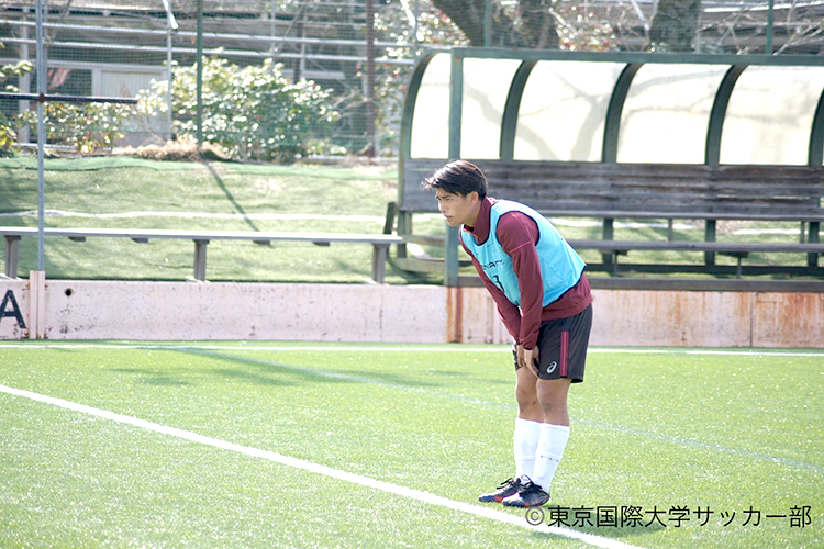 東京国際大学体育会サッカー部 馬場智己選手