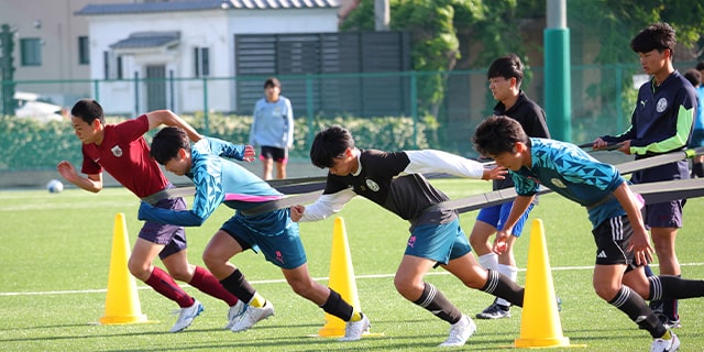 前橋育英高校の練習風景