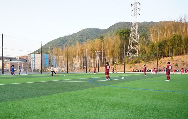 京都橘高校の練習風景