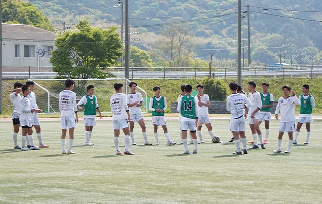 高川学園高校の練習風景