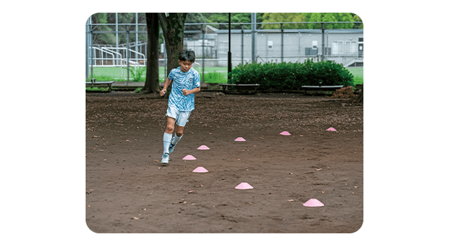 曲線マーカー走の風景