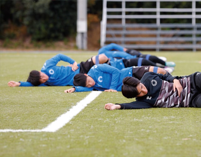 堀越高校サッカー部練習風景