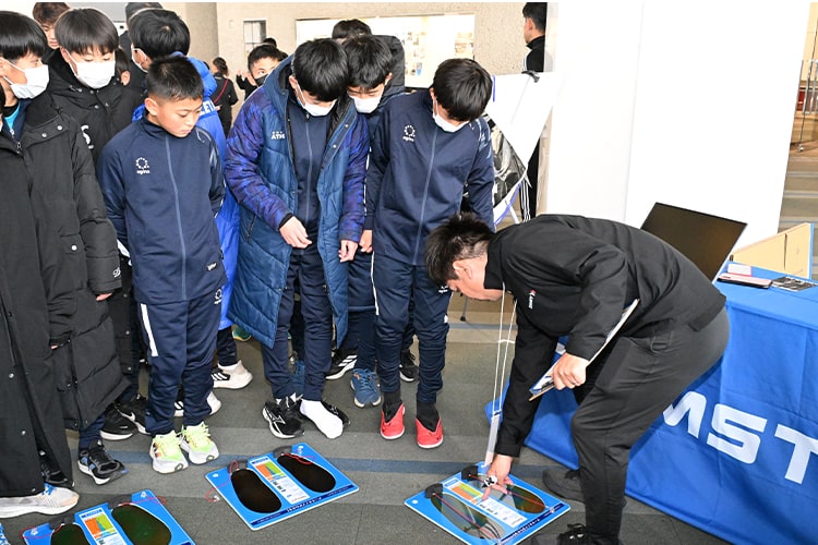 JFA 第49回全日本U-12サッカー選手権大会 ザムストブースの模様