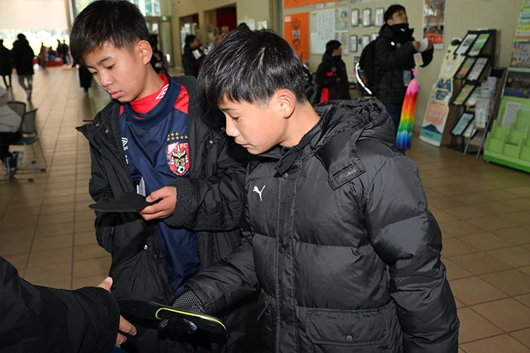 JFA 第49回全日本U-12サッカー選手権大会 ザムストブースの模様